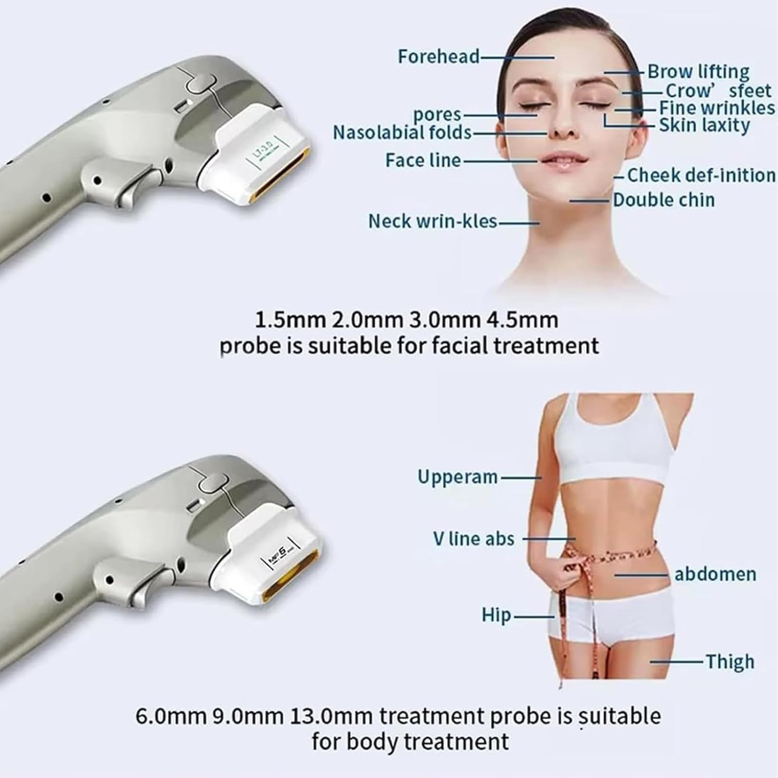 Máquina Adelgazamiento Corporal 7d Hifu con 7 Cartuchos para Reafirmar La Piel, Eliminar Grasa Corporal, Lifting Facial Profesional, Reafirmar La Piel, Aliviar El Dolor Y Adelgazar