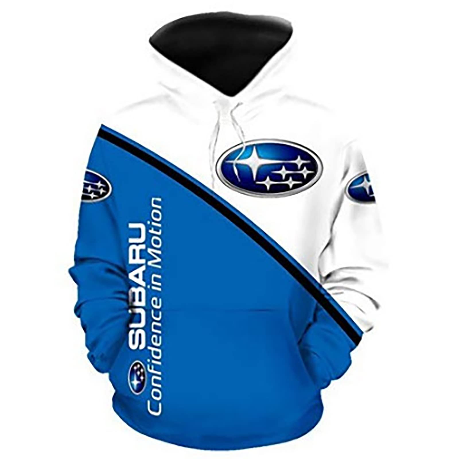 FLOATING Men's Pullover Hoodie, Su.ba.ru Long Sleeve Lightweight Fashion Printed Hoodie Pullover, Sweatshirt with Pockets-Blue||3XL