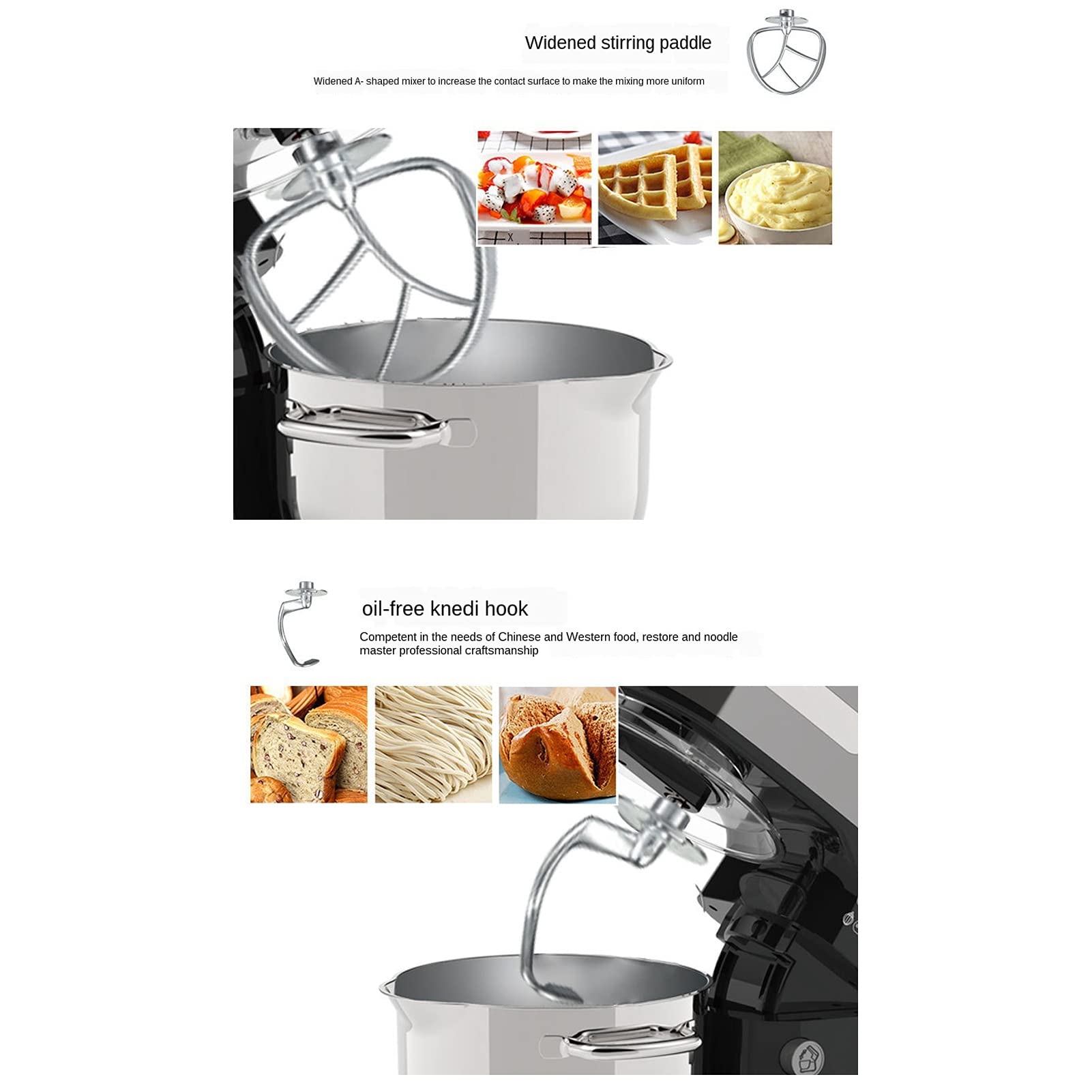 Fdit Batidora de Pie Eléctrica Electrodoméstico de Cocina de Alto