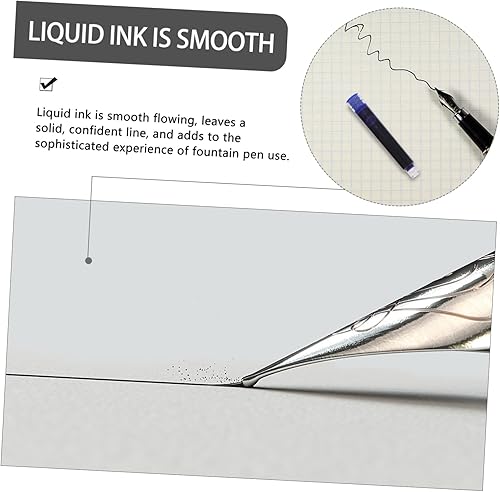 Miniatura 6 de Operitacx Bolsa de tinta para pluma estilográfica, 50100 bolígrafos, recargas de tinta profesionales para escribir artículos de papelería para