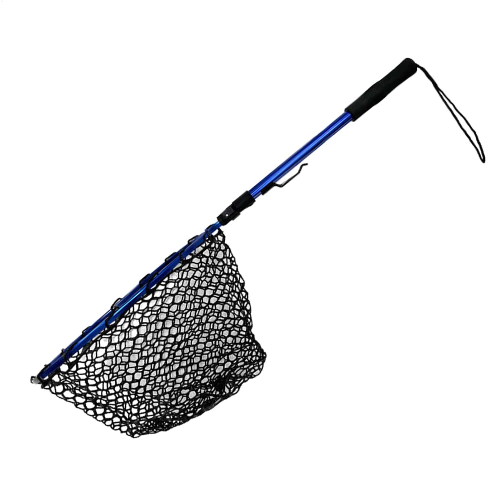 Red de pesca plegable con mango telescópico, gran red para pesca de agua salada y mar