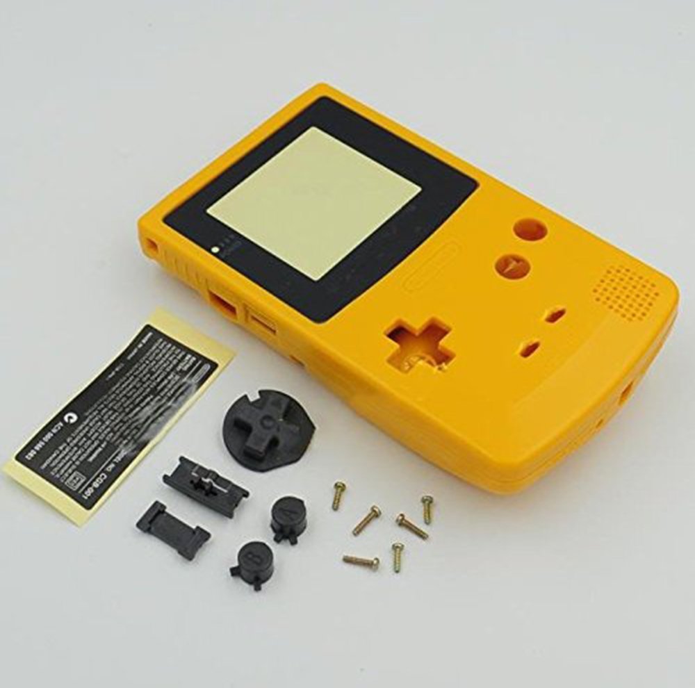 Carcasa completa de repuesto para Nintendo Gameboy Color GBC, color amarillo
