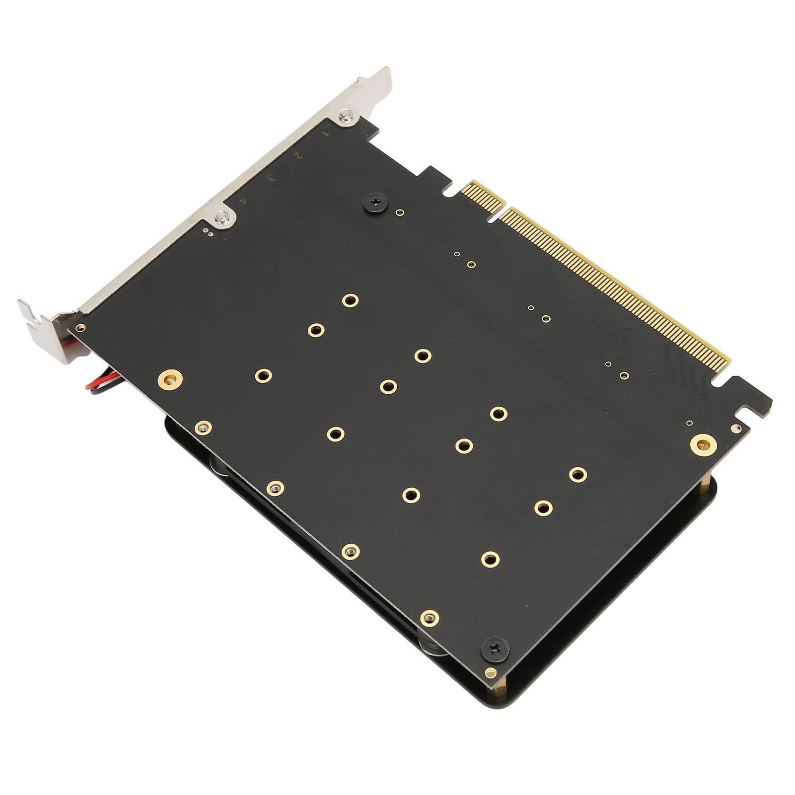M.2 PCIe 4.0 X16 do 4 Portów Adapter NVMe SSD z Wentylatorem