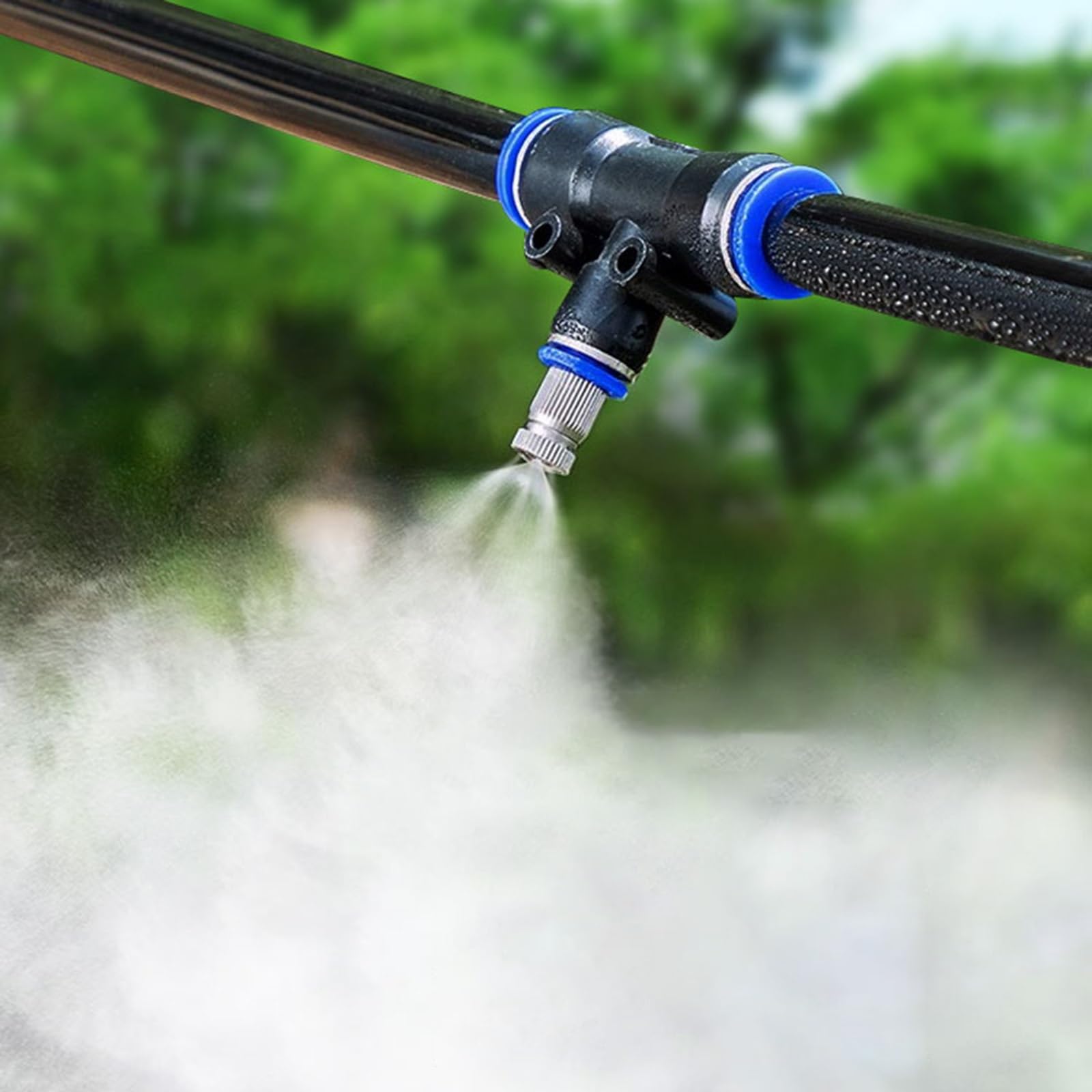 Bewässerungsspray Bausätze Outdoor-Kühlsystem für Fabrik/Bauernhof/Garten, Gewächshaus-Tropfbewässerungsset, Vielseitiges Baustellenzaun-Bewässerungssystem für Staubentfernung/ Sterilisation(787inch/2