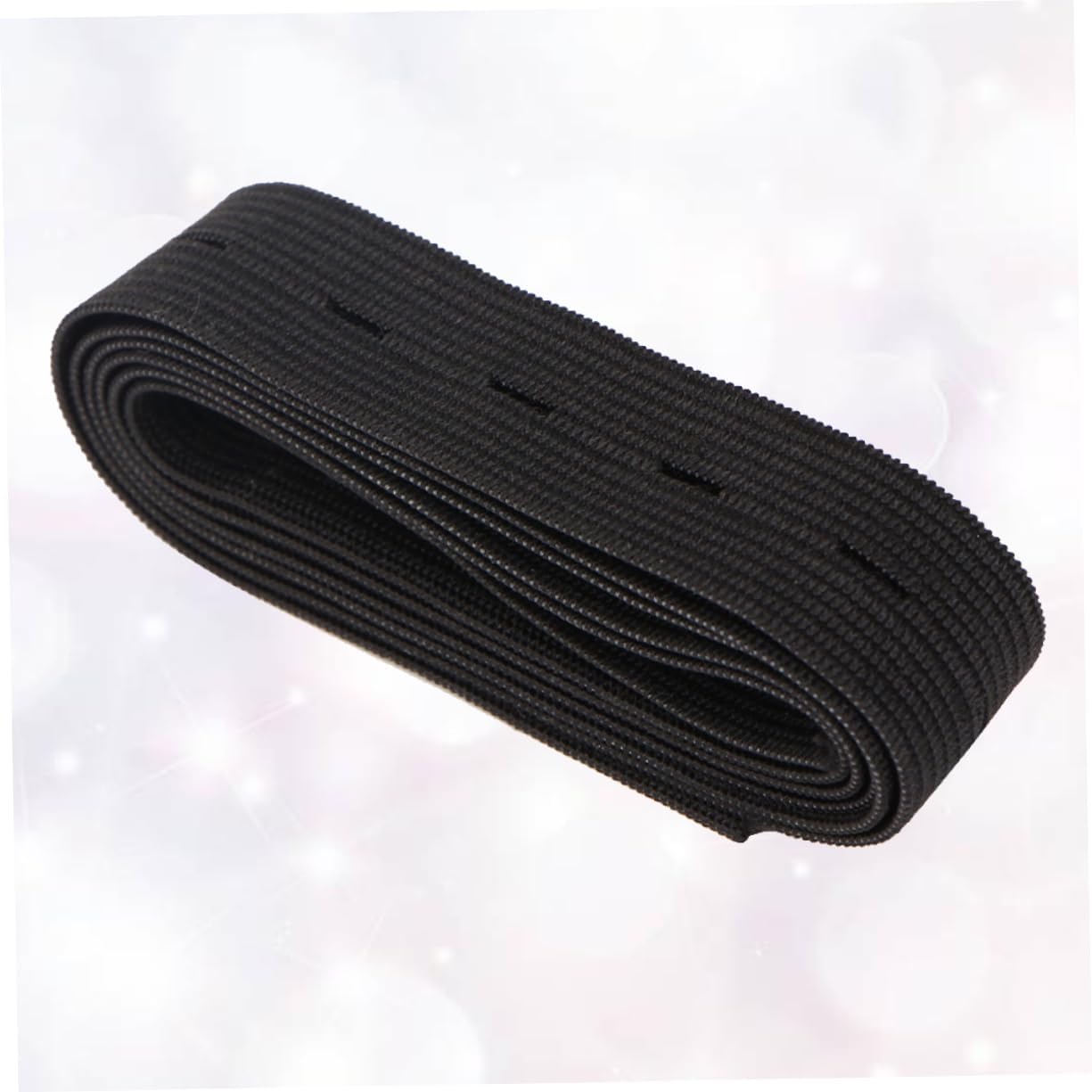 SEWACC 1pc Adjustable Elastic Band for Pregnant Women Soft Latex Cord Button Clips for Comfort and Support Black