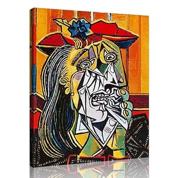 Amazon.co.jp: パブロ・ピカソ「泣く女」浴室用抽象画アート