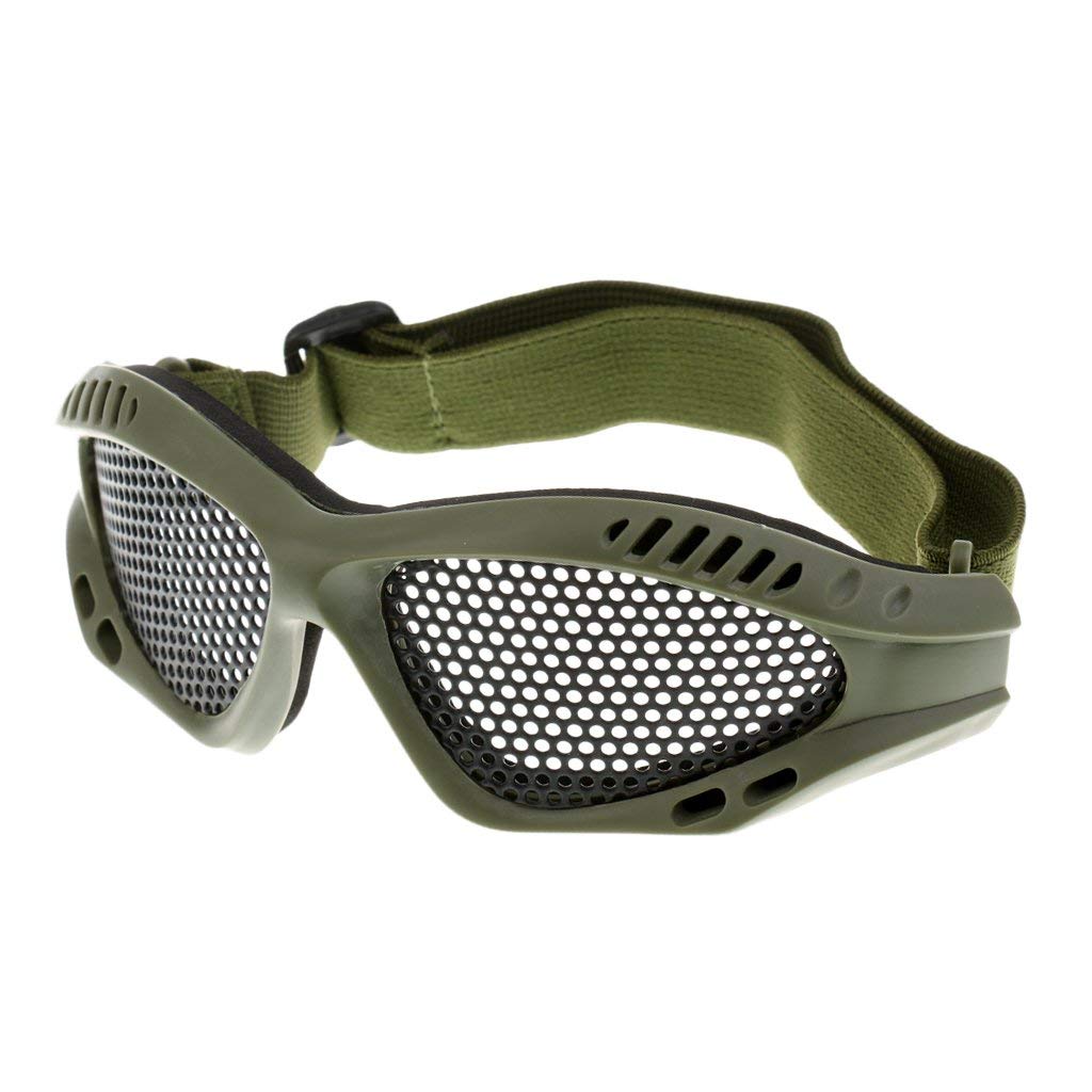 No Fog Wire Mesh Goggle/Safety Glasses Eye Protector Green