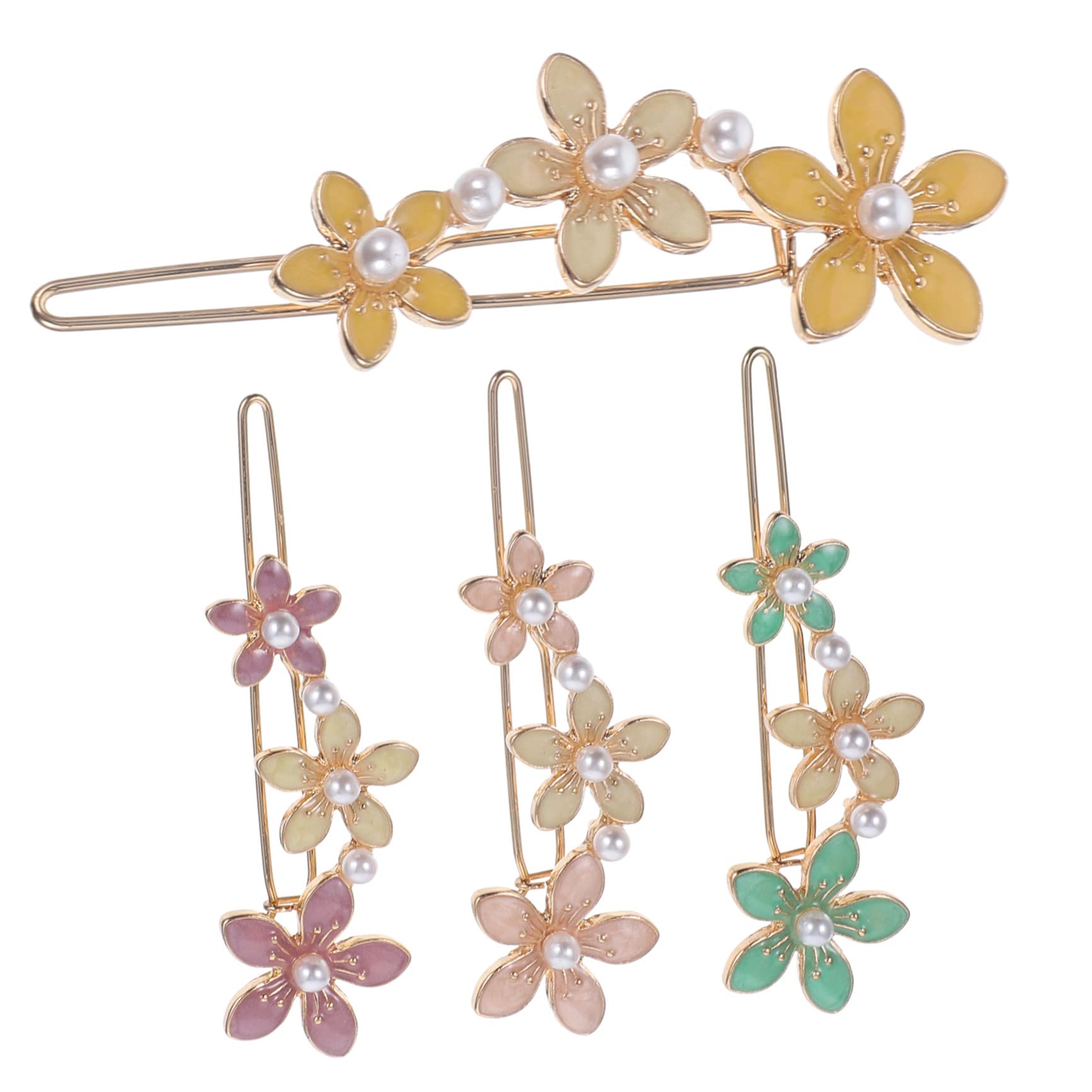 Baluue 12stücke Haarklammern Mit Perlen Und Metallblüten Hochwertige Haarspangen Für Damen Dekorative Haarschmuck-accessoires Für