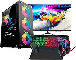 Computador Gamer Completo AMD Ryzen 7 5700G, Gráficos Radeon VEGA 8, 16GB DDR4, SSD 1TB, Fonte 500W, Monitor 23' 75Hz, Kit Gamer