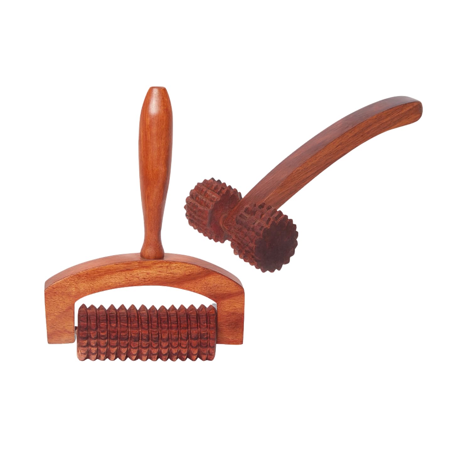 Anaya Handicrafts Wooden Body Massager Roller Combo Set | Handheld Acupressure Reflexology Massage Tools for Back, Neck, Shoulder, Legs & Arms | Natural Wood Pain Relief Massagers for Muscle Relaxation & Blood Circulation