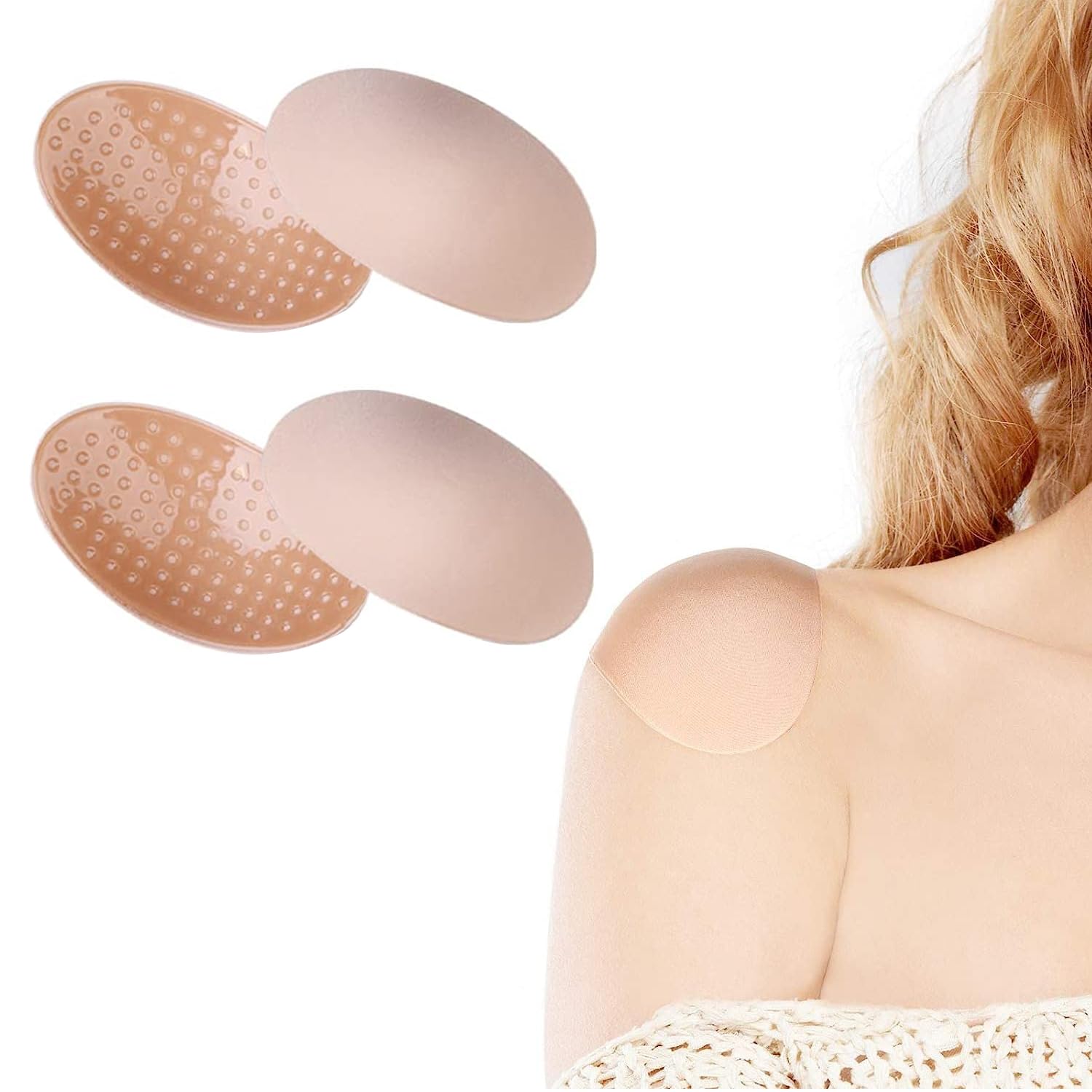 Coussinets D'épaules En Silicone Doux Antidérapant Auto Adhésifs Invisibles Rehausser