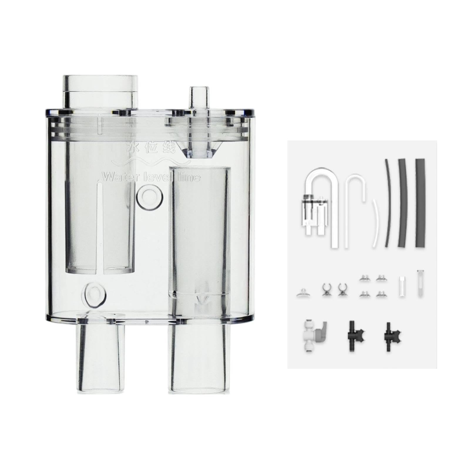 Qianly Überlaufkasten für Aquarienzubehör. Praktischer, Kompakter, Effizienter Und Einfach zu Installierender Siphon. Überlaufkasten mit Siphon, Klar