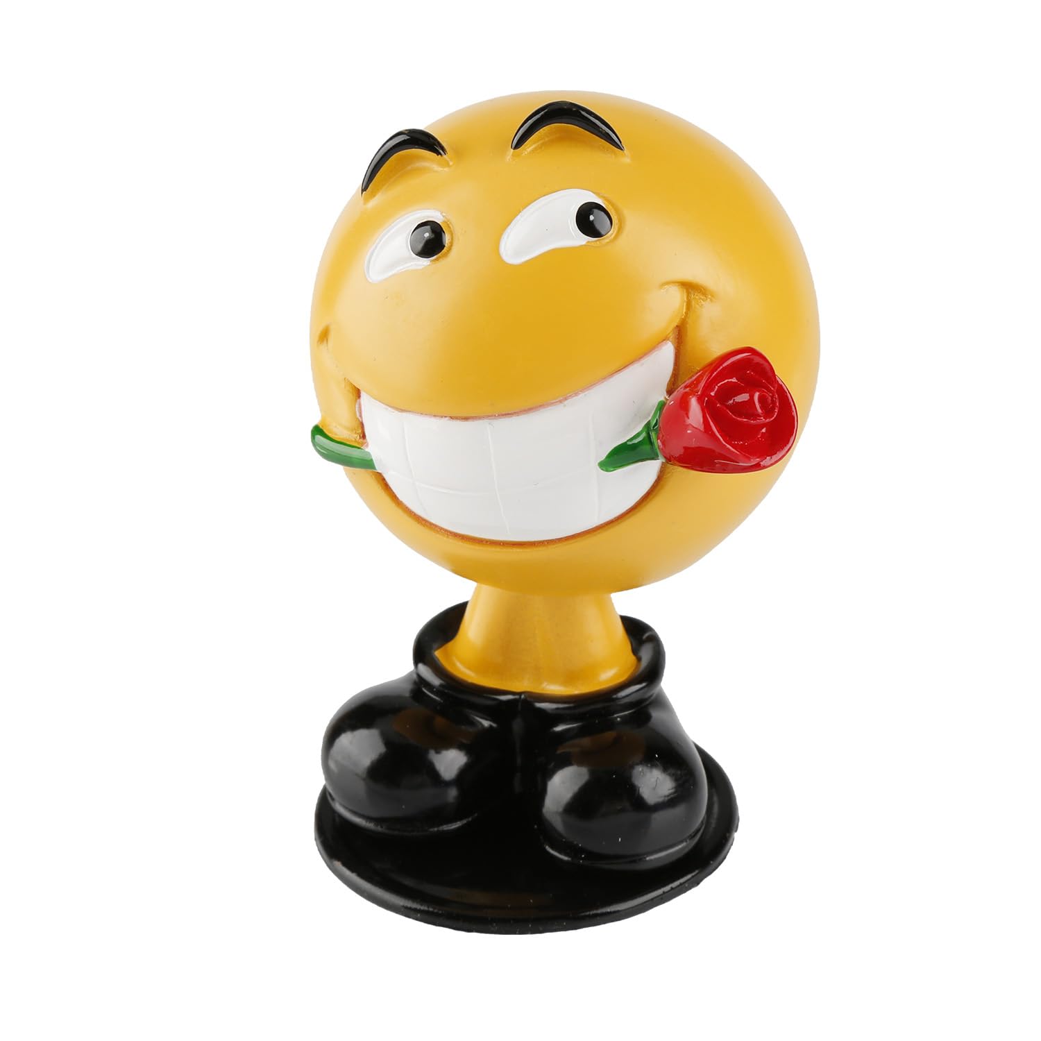 Tabanzhe Funny Car Bobblehead Emoji, Dashboard Decor Shaking Head Nodding Doll, Cute Car Interior Ornament Emoticon Decoration, Fun Gift for Men WomenFriends Birthday Christmas(Style C)