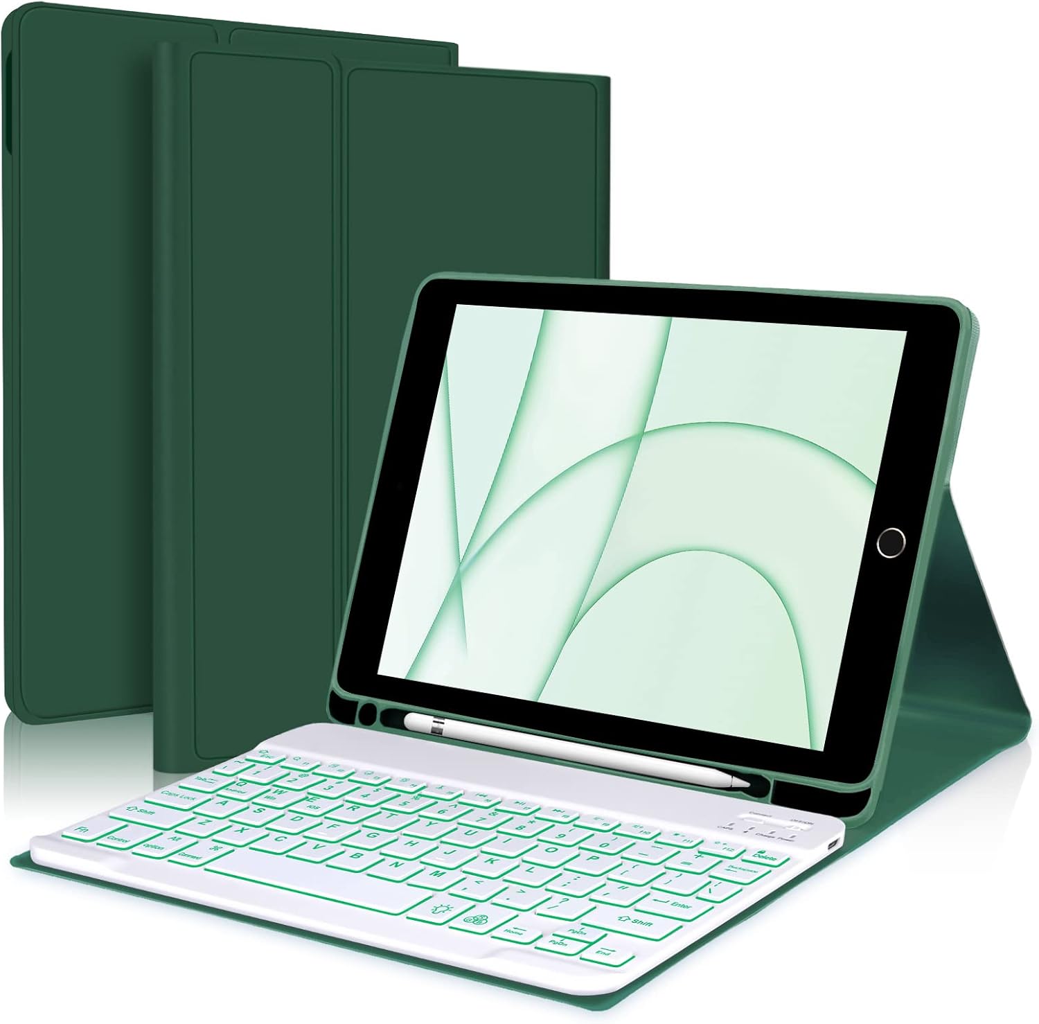 iPad 9th 2021/8th/7th Generation Keyboard Case, 7 Colors