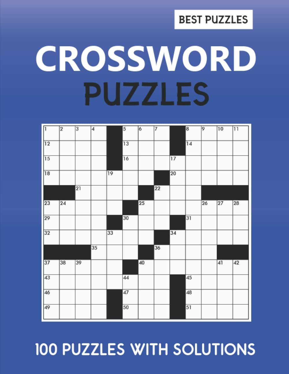 Crossword Puzzle Books for Adults: Large Print Crossword Puzzles, Cross Words Activity Puzzlebook, 100 Puzzles