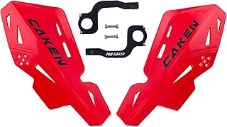 PRO CAKEN Universal 7/8" 22mm and 1 1/8" 28mm Handle Bar Hand Guards CNC Bracket for Dirt Bike Motocross ATV for SX SXF EXC XCW-Red