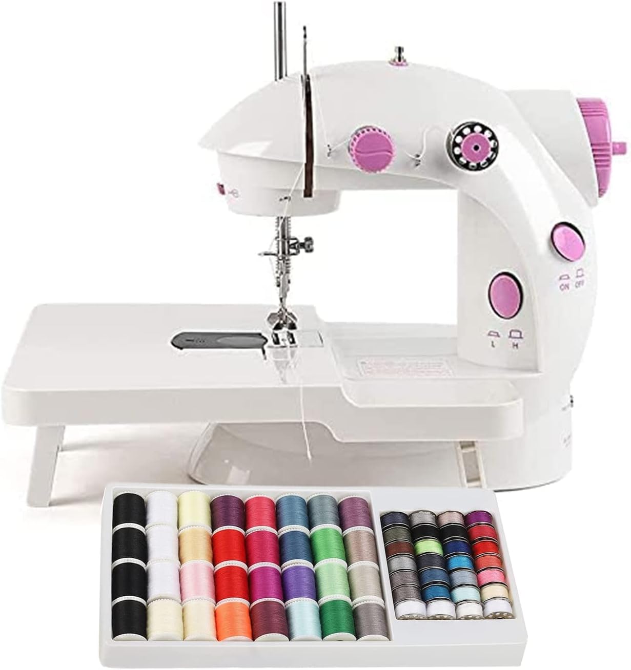 NEX Mini Sewing Machine with Sewing Thread Spools and