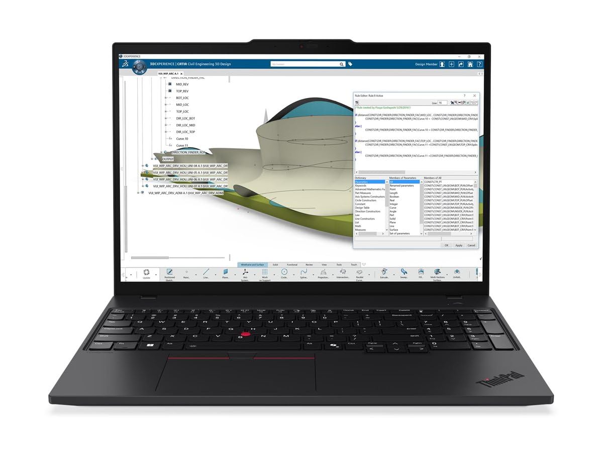 Lenovo ThinkPad P16s Gen 4 Notebook, Intel Core Ultra 9 285H, 64 GB DDR5, 1 TB PCIe Gen5 NVMe SSD, 16" FHD+ Anti-Glare, Windows 11 Pro, Schwarz