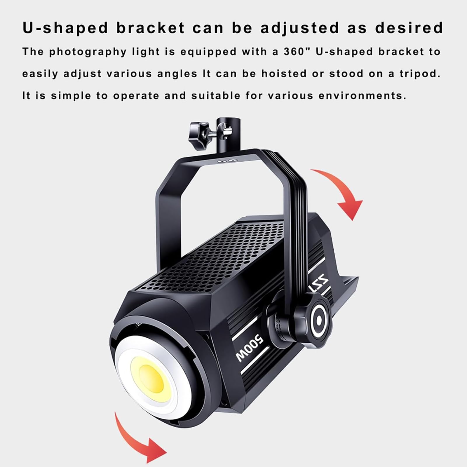 Luce video a LED bicolore per fotografia in studio, temperatura colore 2800-6800K, luminosità 58000lm, CRI 96+, telecomando, ideale per riprese video