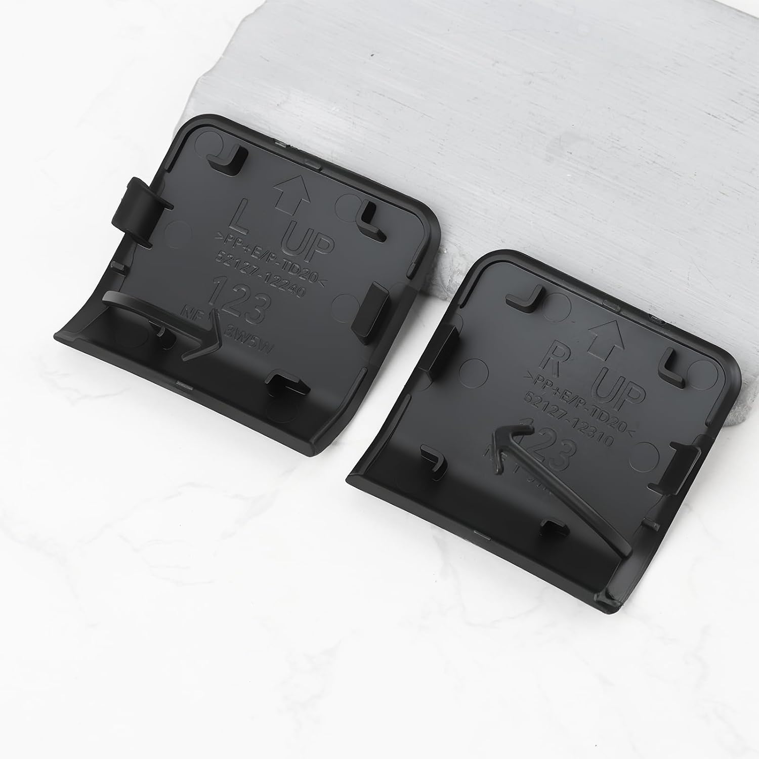 Front Bumper Tow Hook Covers Left and Right Replace OEM 172692976477 Compatible with Toyota Scion xB 2011-2015