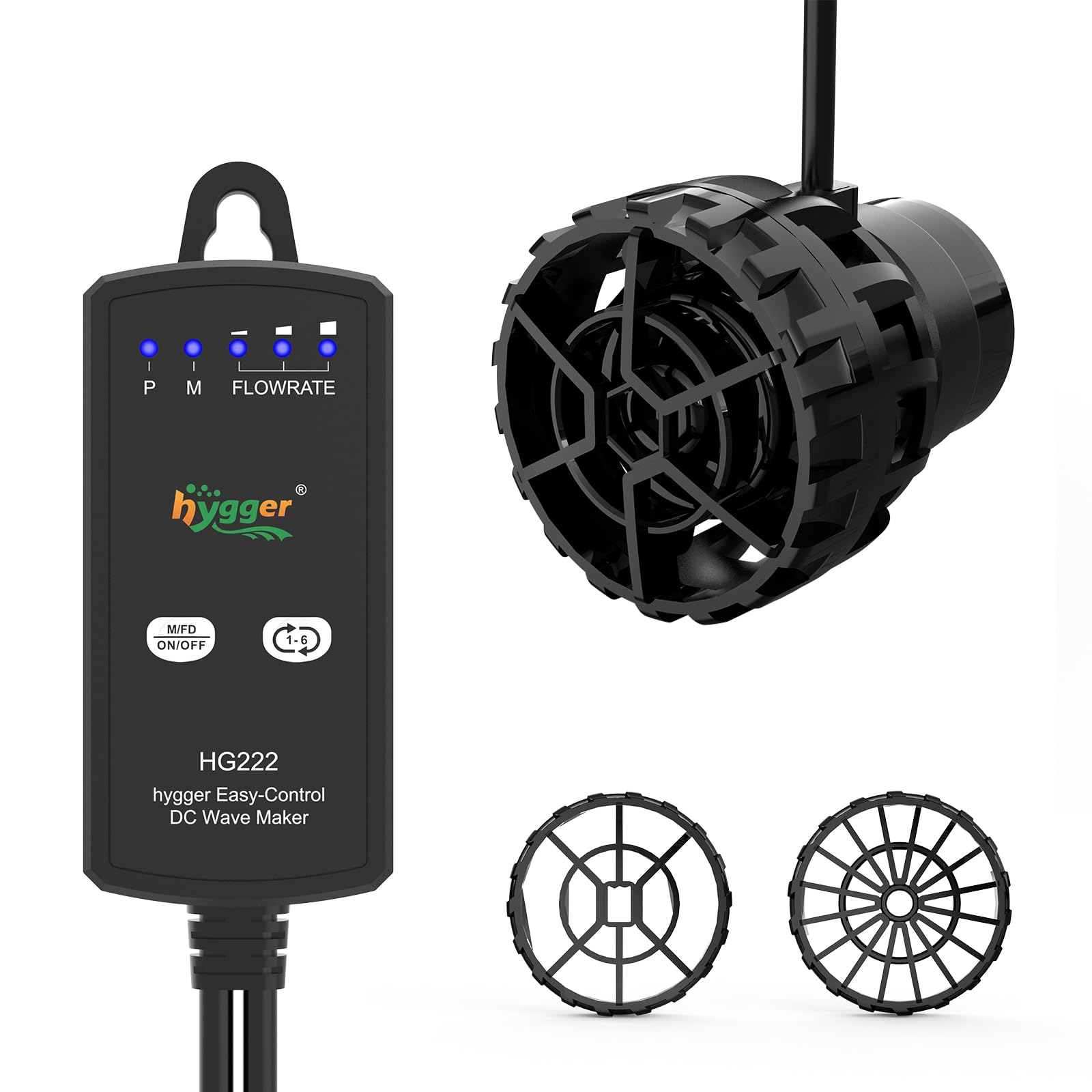Photo 1 of hygger Aquarium Wave Maker for 5-10 Gallon Fish Tanks, Adjustable DC Power Heads for Aquarium with Controller, Aquarium Circulation Pump With Magnetic Base for Saltwater Freshwater Tank 660 GPH