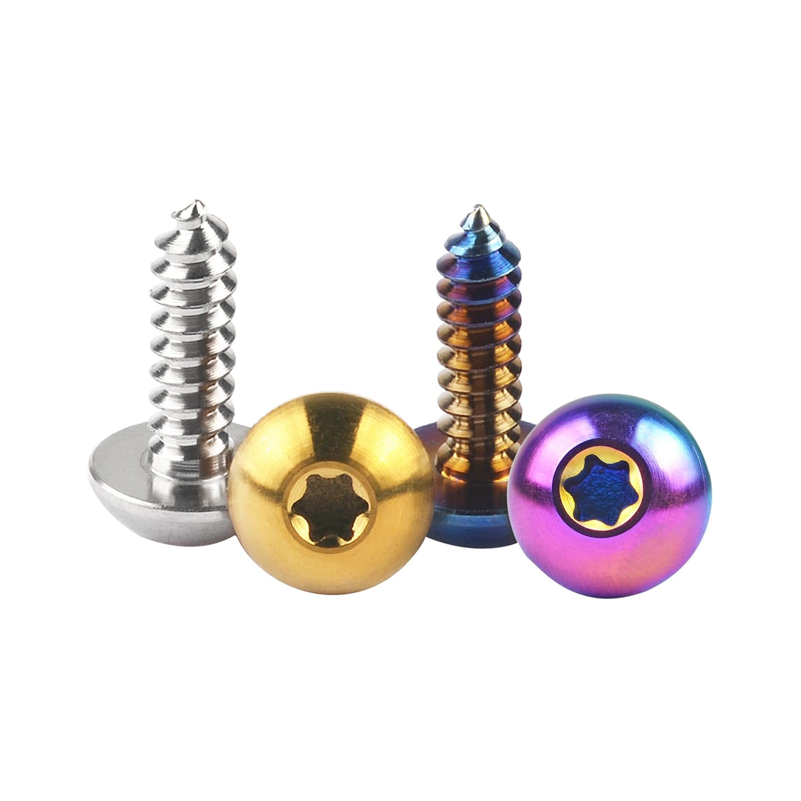 M5x17mm Titanium Bolt Boulon auto-taraudage Bouton Torx Vis, Noir, Taille unique