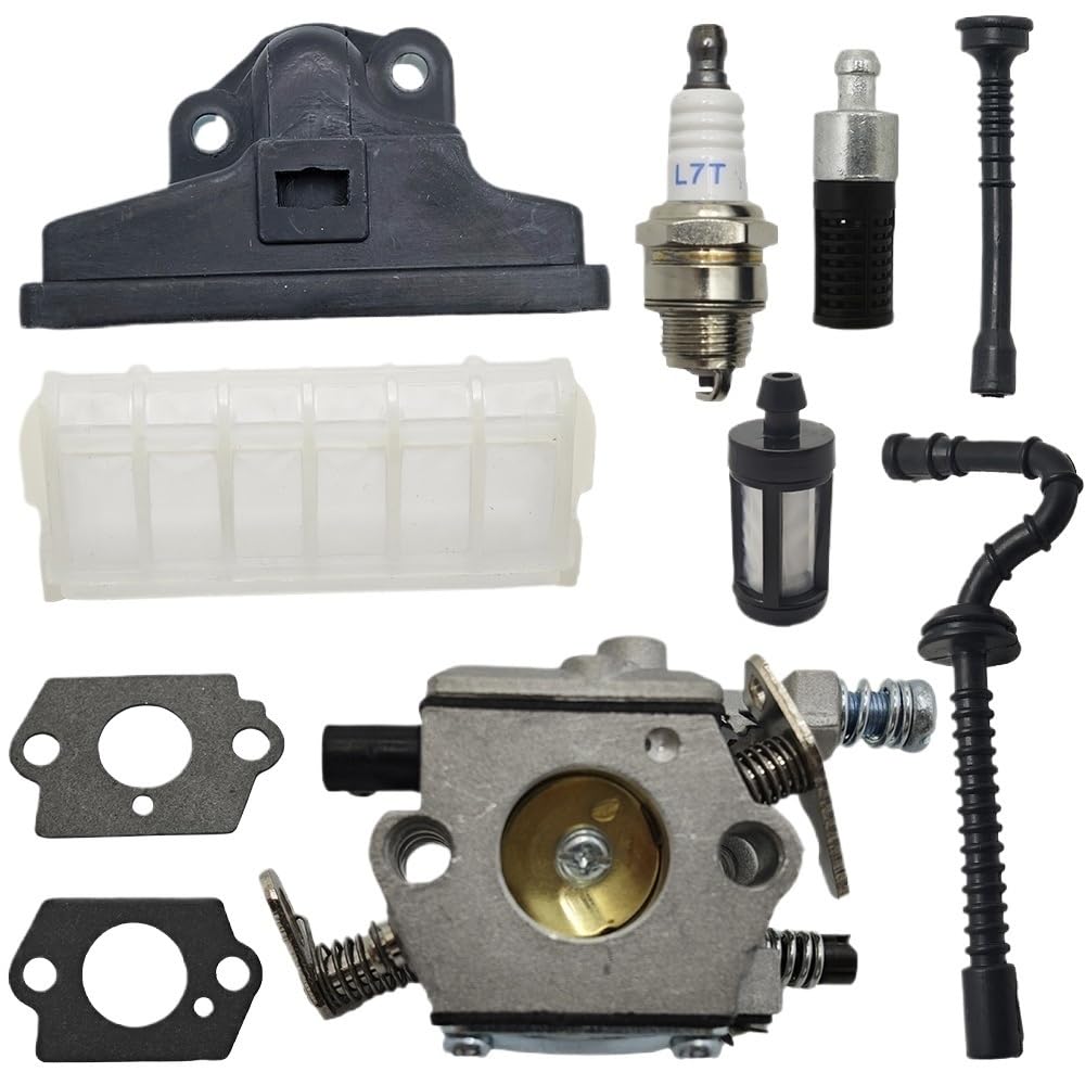 Kit De Carburador con Junta Filtro Aire for Bujía, Manguera Combustible Y Aceite | For motosierras Stihl MS210 MS230 MS250 MS250C 021 023 025.