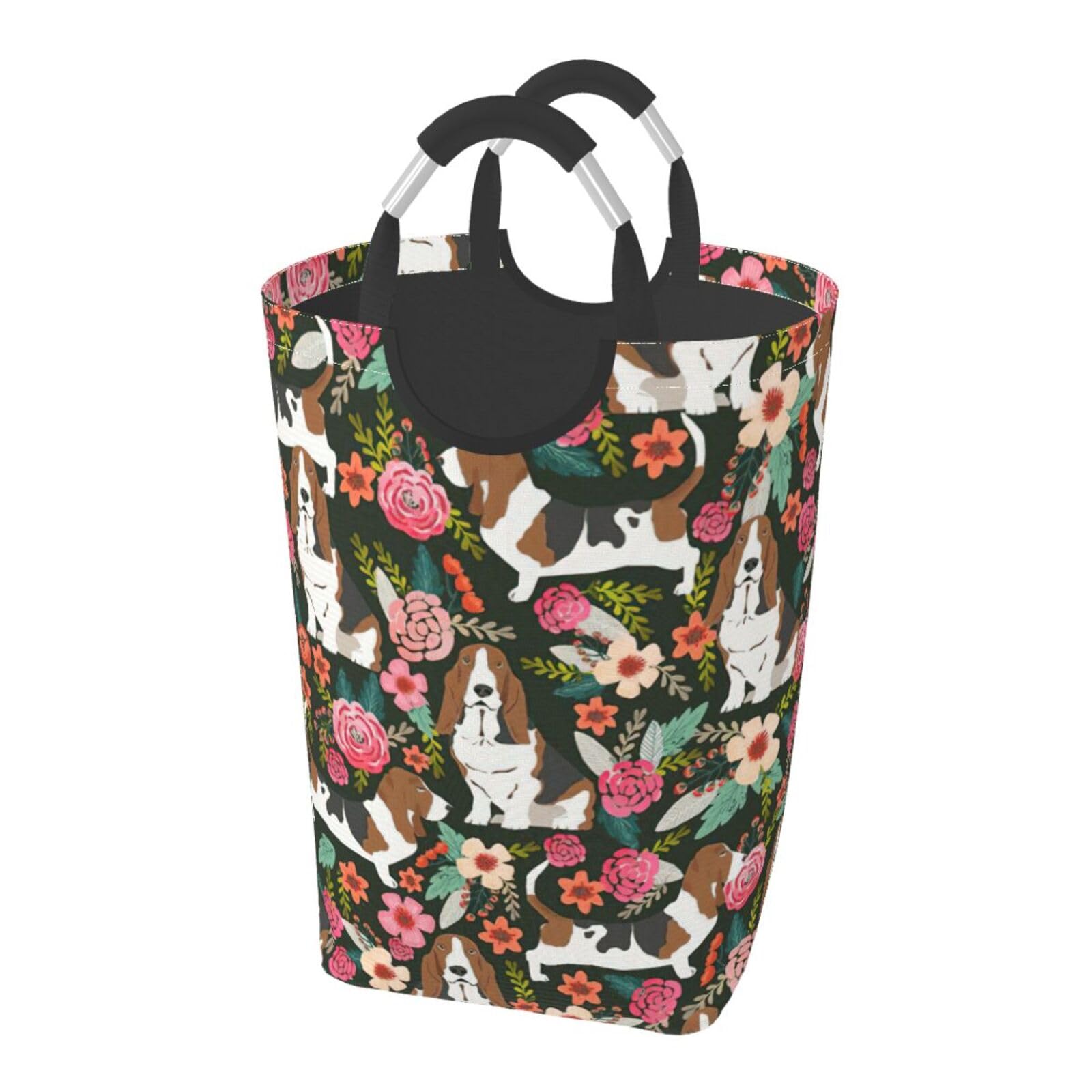 Dog Print Laundry Hamper Collapsible Baskets With Handle Dirty Clothes Hamper Bag For Dorm Family Bathroom Decor Storage ﻿