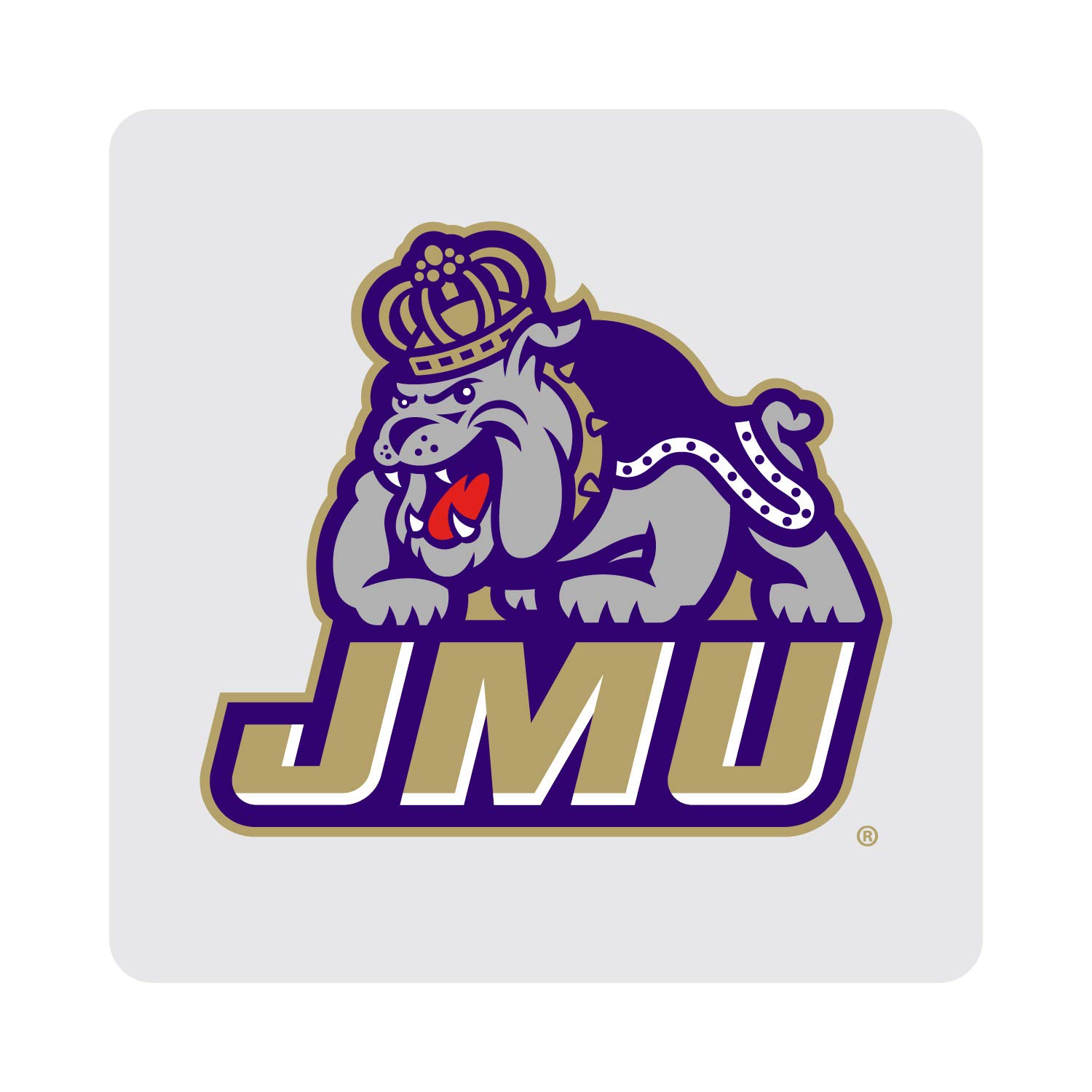 James Madison Dukes Acrylic Coasters 4-Pack Officially Licensed Collegiate Product