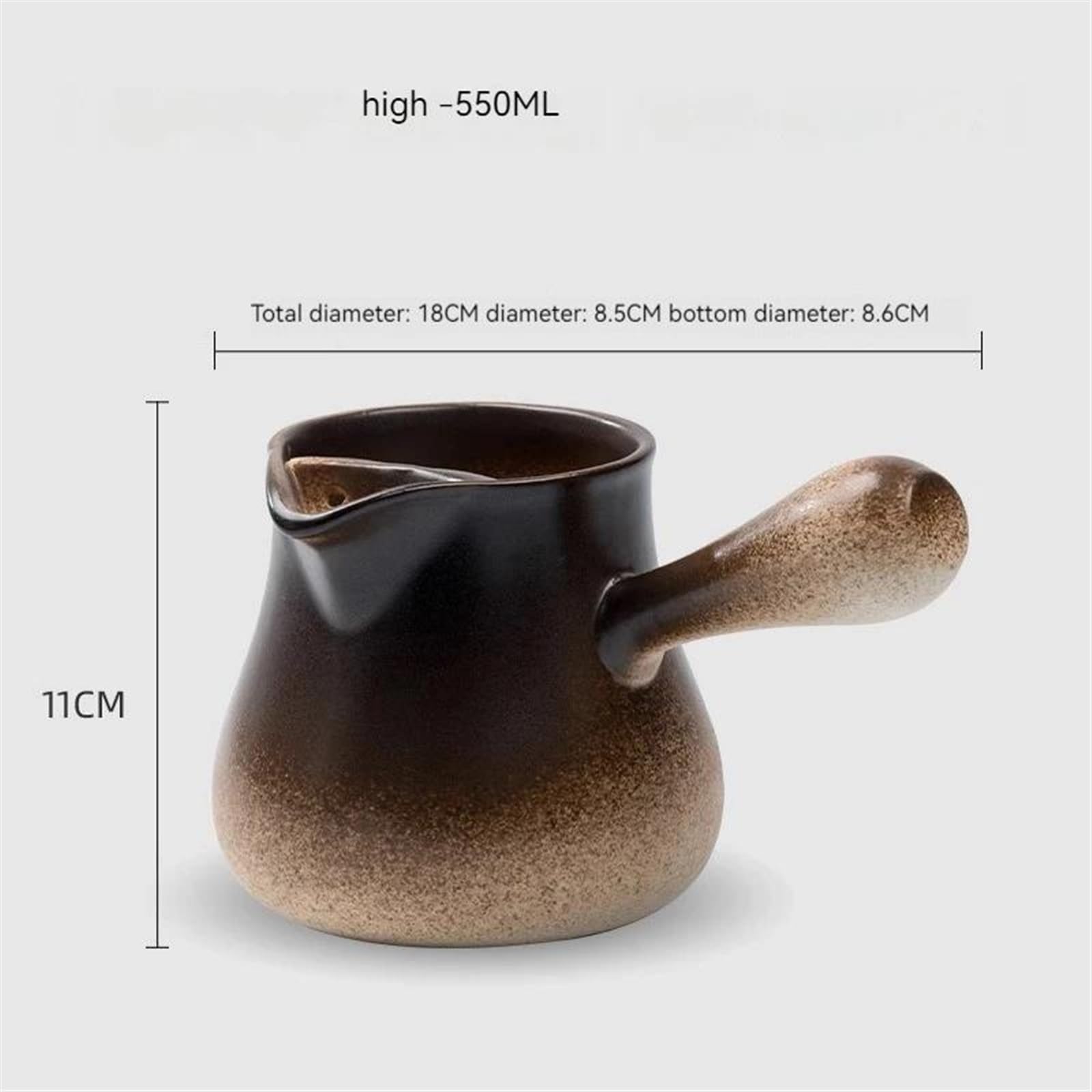 Set Teiera E Tazza Di Natale Kung Fu Cinese Preparazione Del Tè Set Da Tè Tè Al Latte Tostato Inverno Stufa All'aperto Tè Bollente Teiera Di Argilla Teiera Con Manico Set Da Tè (Size : 550ml)