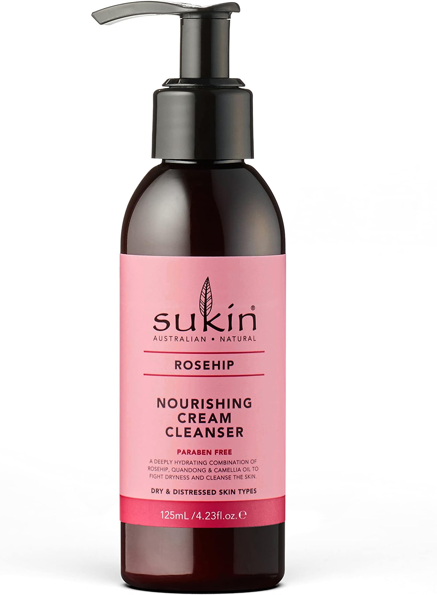 Rosehip Nourishing Cream Cleanser 125ml - with Rosehip, Borage oils & Quandong extract; cruelty free & vegan friendly - removes makeup, oil and dirt build up on the skin while also nourishing.