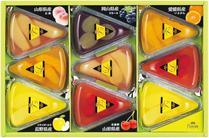 Amazon お中元 ギフト スイーツ フルーツ ゼリー 人気商品 フーシェ ジュレ トリアングル デ リュクス ラッピング済 Gtl30 全国うまいもん便 ゼリー 通販