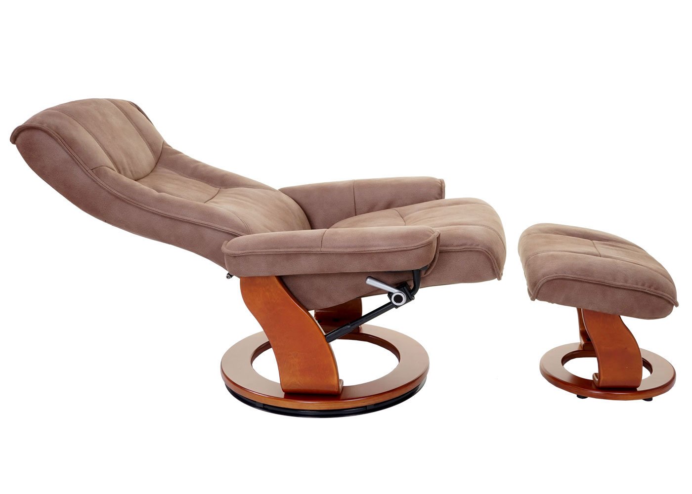 Robas Lund MCA Relax sillón Hamilton, sillón. Taburete, plástico/Textil 130 kg ~ antikbraun, color miel