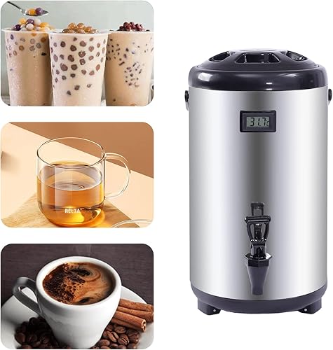 Miniatura 3 de Dispensador de bebidas aislado, dispensador térmico de bebidas frías y calientes de acero inoxidable de 12L3.2 galones, dispensador de bebidas para