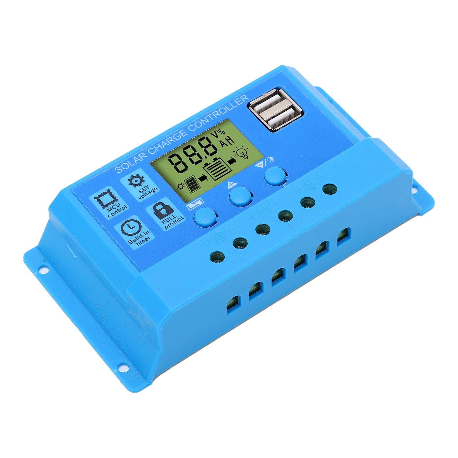 Solar Charge Controller, Solar Panel Charge Controller PWM LCD Display 12V 24V for Industrial Site Monitoring (10A)-image-37