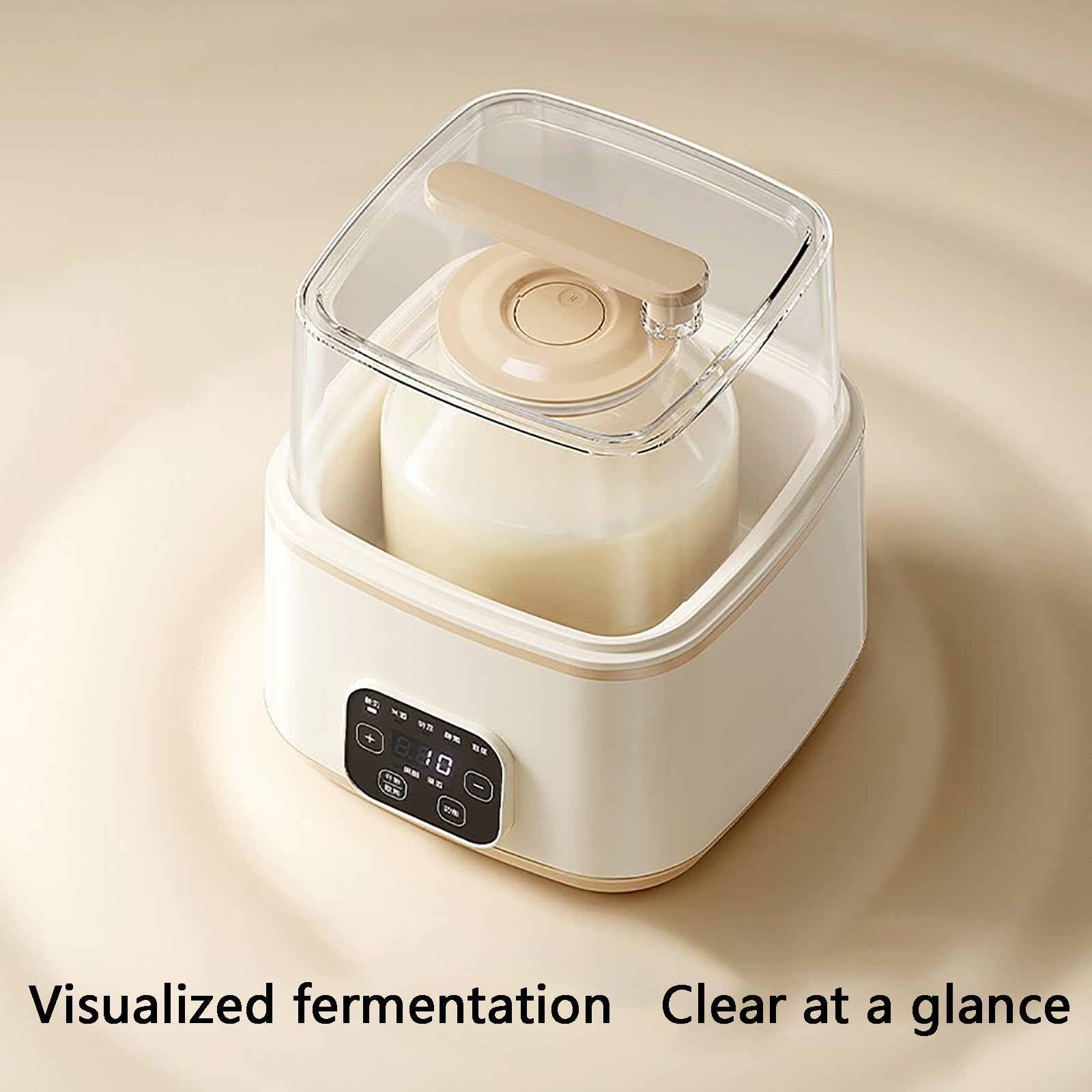Yaourtière Automatique, Machine À Yaourt, Écran Tactile Intelligent, avec 3 Récipients Intérieurs, Entièrement Fonctionnelle, Cadeau Idéal pour Les Personnes Soucieuses de Leur Santé