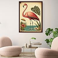 Vista 3 de UPABLUNSO Kits de pintura de diamantes de flamenco de dibujos animados, pintura de diamante 5D, taladro redondo completo, pintura digital