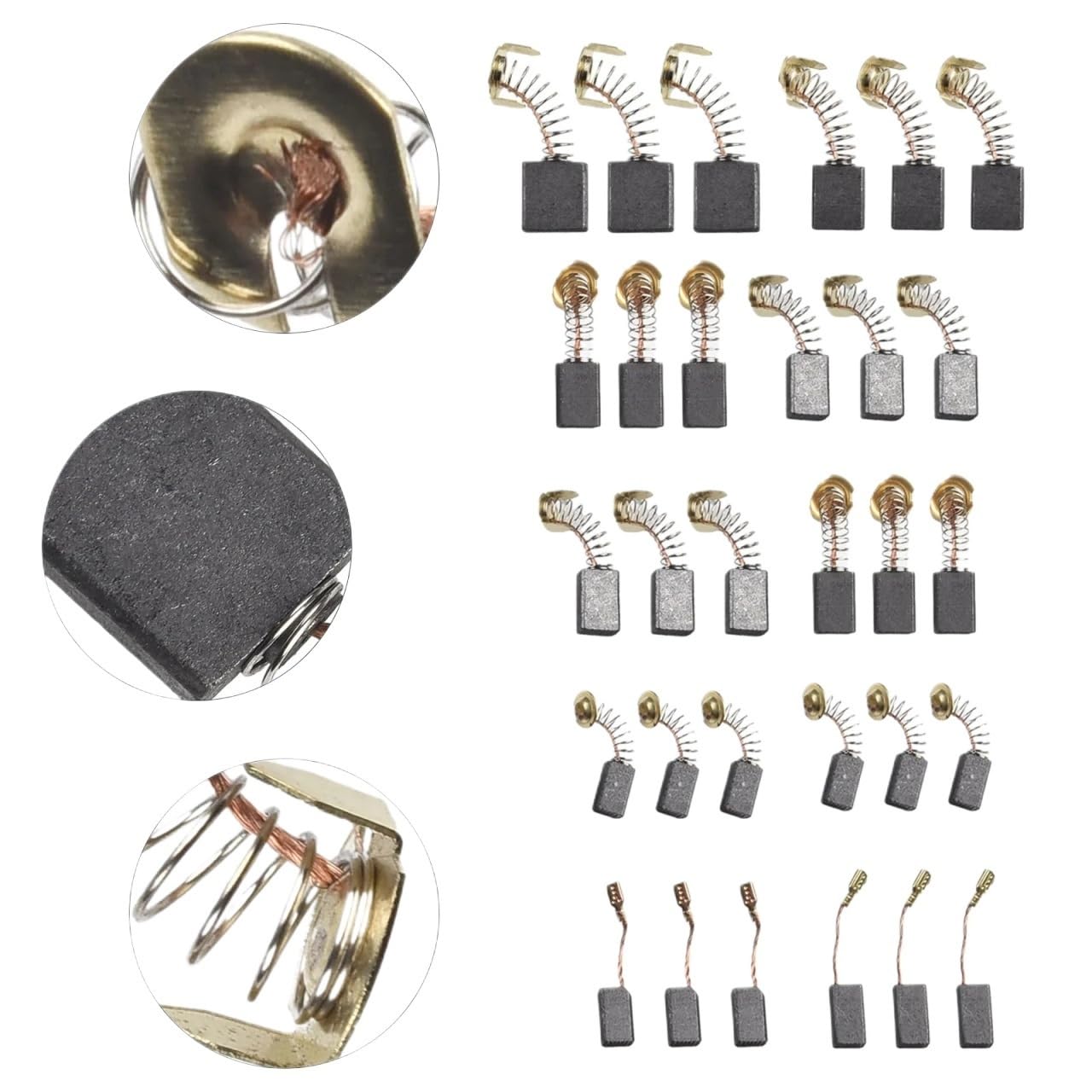 30 pz/set Spazzole di Carbonio Motore Elettrico Spazzole di Carbonio Sostituzione Per Trapani Martelli Seghe Circolari Cut-off Seghe Angle Grind