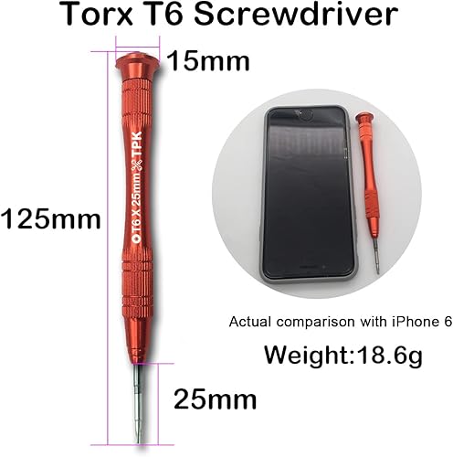 Miniatura 3 de Destornillador Torx T6, destornillador profesional de calidad industrial y precisa para Mac Mini HDDSSD MacBook Pro, también destornillador para