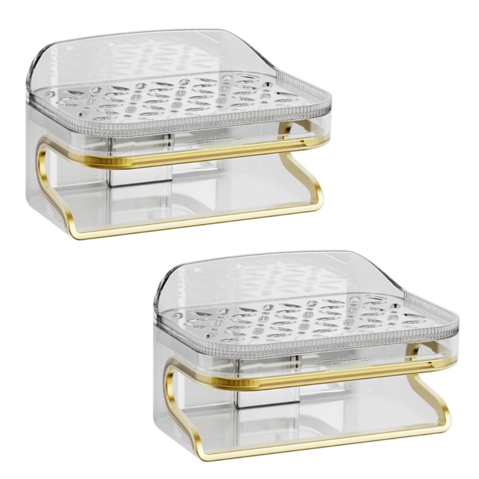 soap dish， Soap Dish 2 Pack Multicolor Drain Sponge Wall Mount(Blanco)