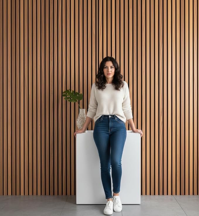 Image of DRONTER 3D Self-Adhesive Brick Wallpaper - PE Foam Wall Panels for Home, Bedroom, Living Room, and Cafe Decor | Easy Peel & Stick DIY Wall Stickers (Wooden)