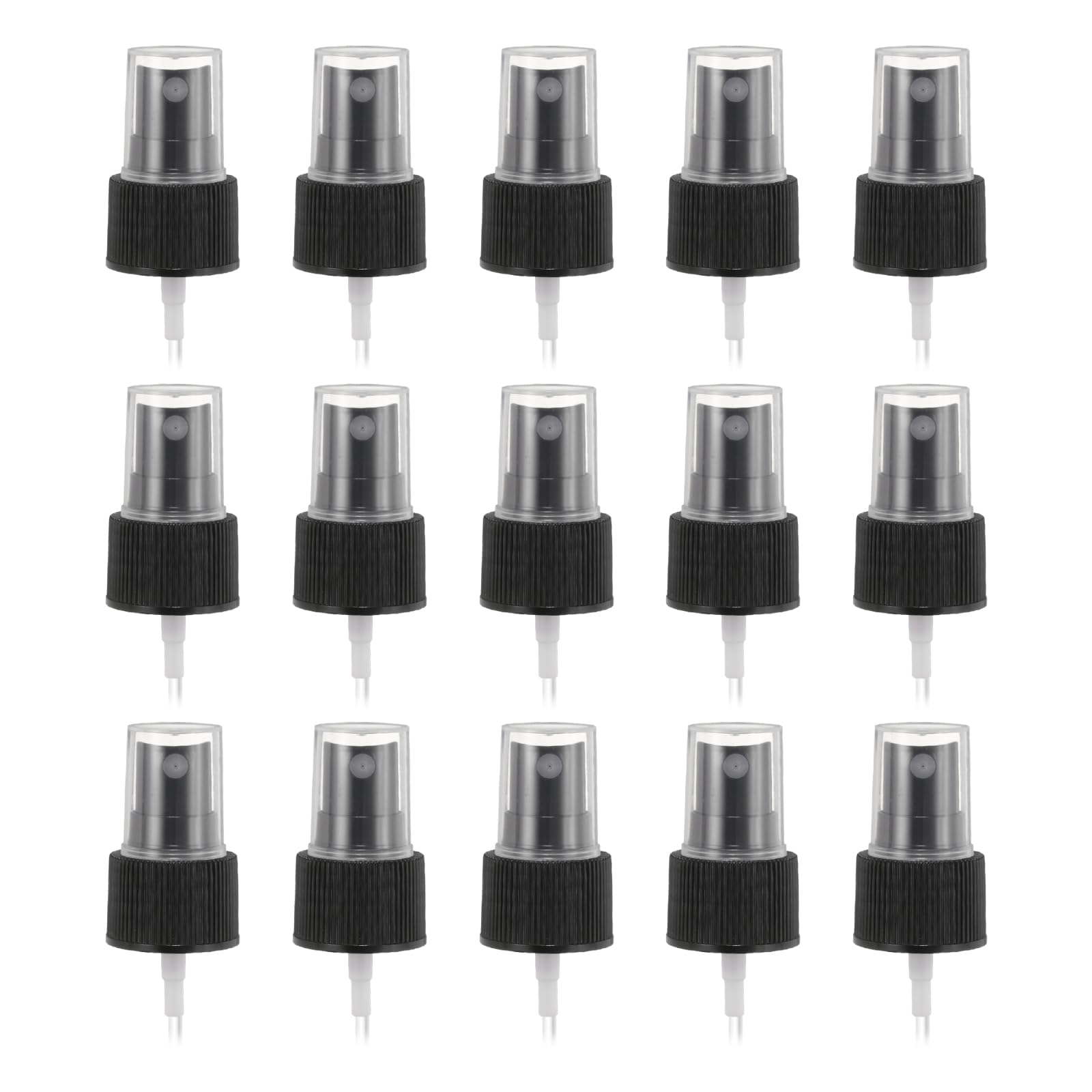 uxcell Lot de 50 vaporisateurs noirs 24/410 à brume fine réutilisables en plastique pour huiles essentielles, cheveux et corps