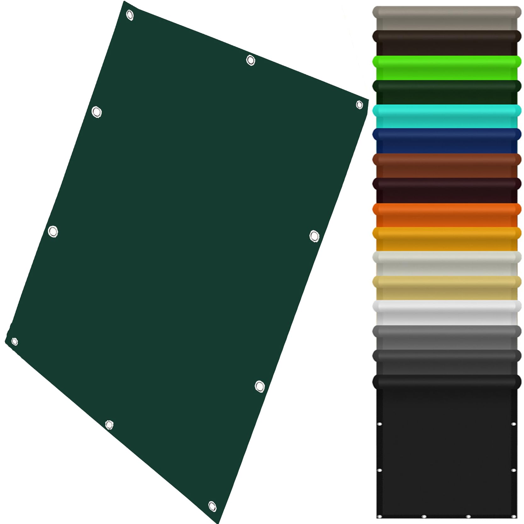 Voile d'ombrage carré anti-UV et indéchirable régulateur thermique vert