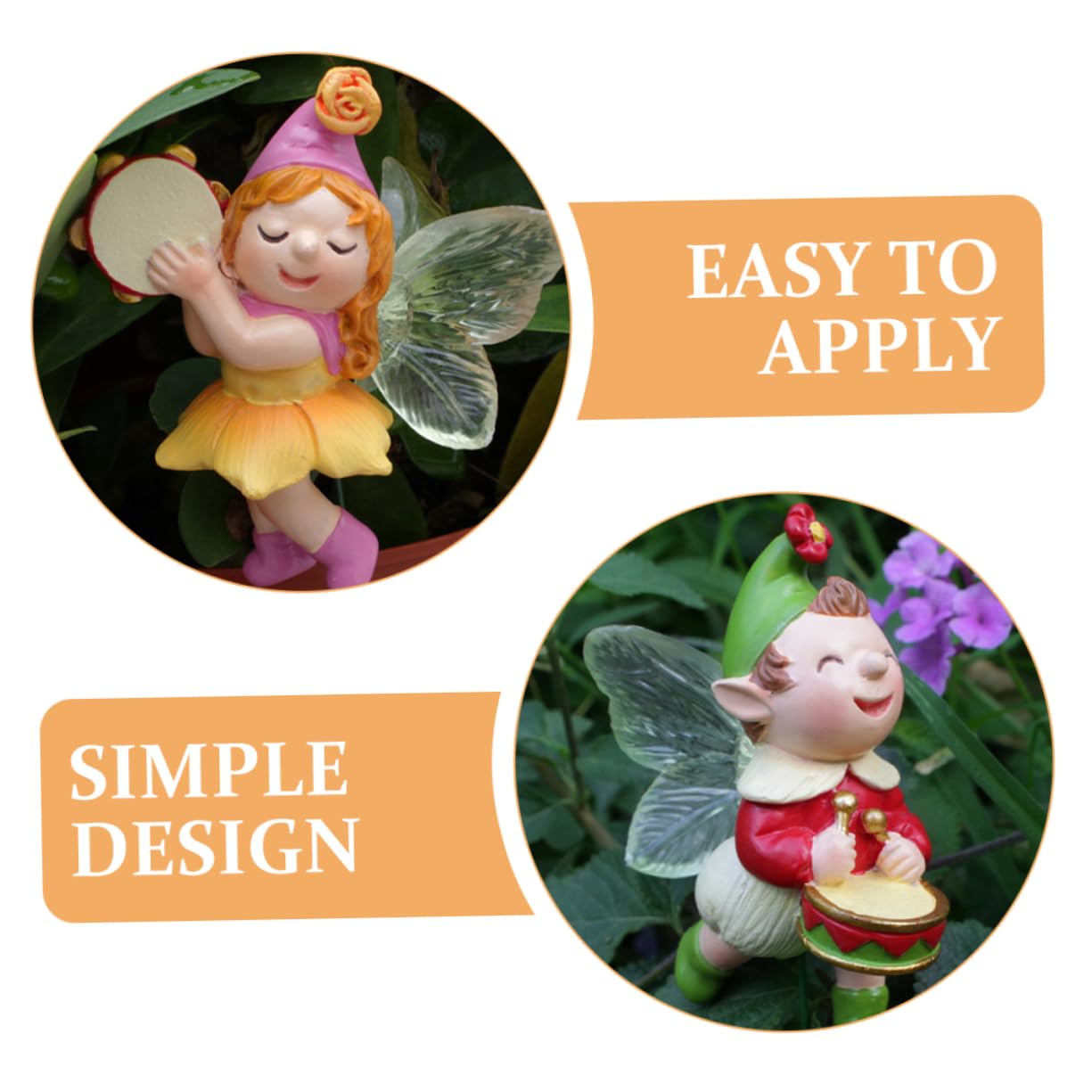 Toyvian 5 Sätze Teiliges Feengarten Figuren Dekorative Gartenstecker Harz Für Blumentöpfe Und Bonsai Charmante Deko Für Terrasse Gartenliebhaber Und Familien 4 Stücke * 5