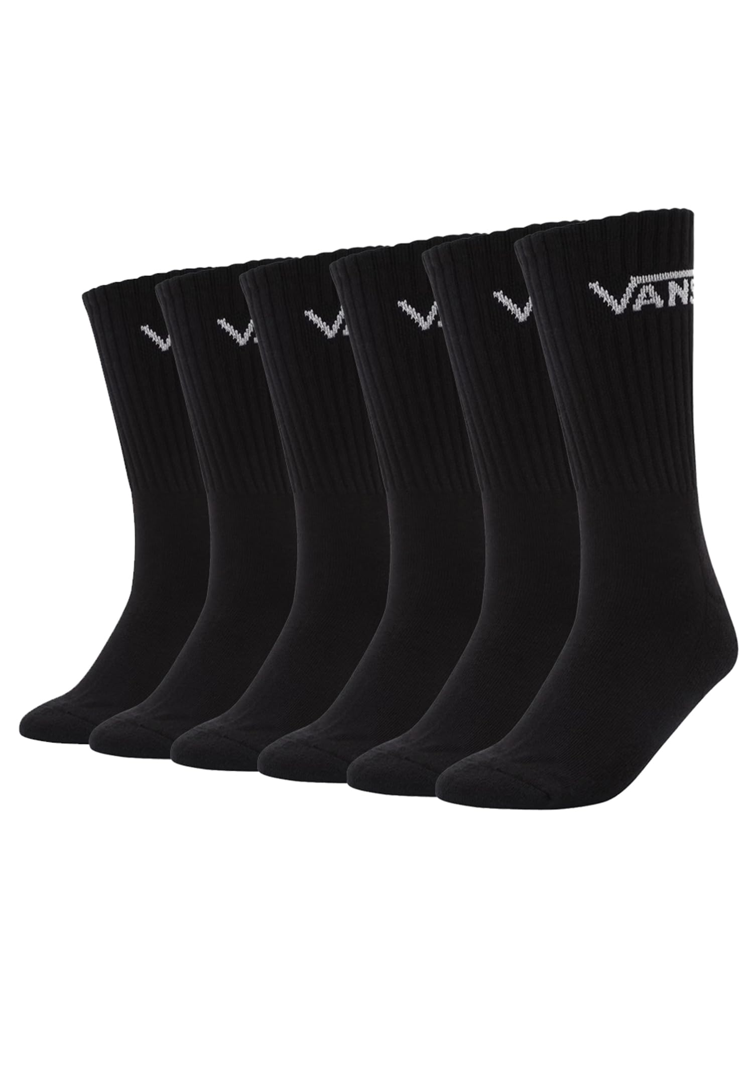 Vans Classic Crew 6 Pack Socks - Black
