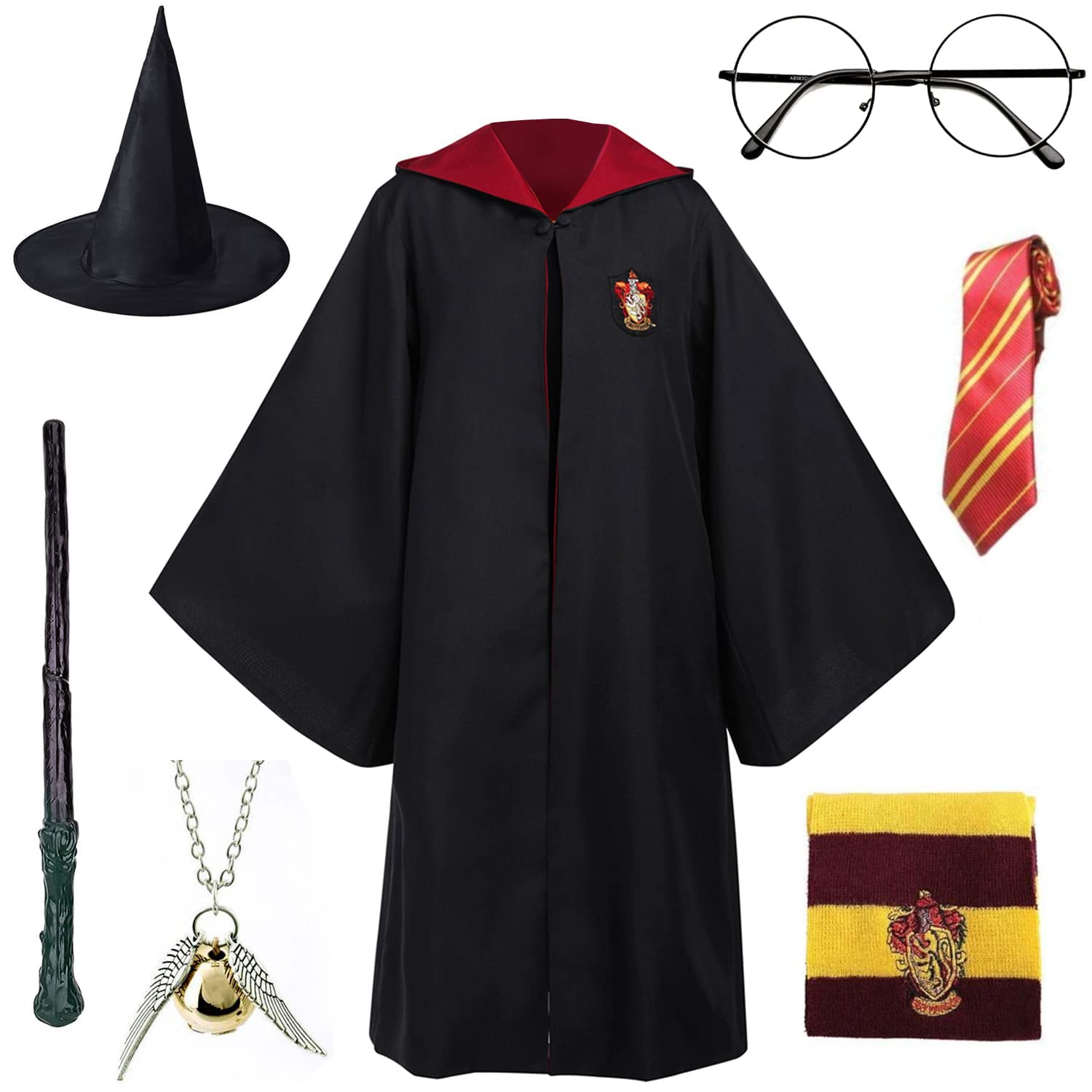 DLMAONNMagic Robe Wizard Costume Magic School Uniform Halloween Costume for Kids 110—170CM