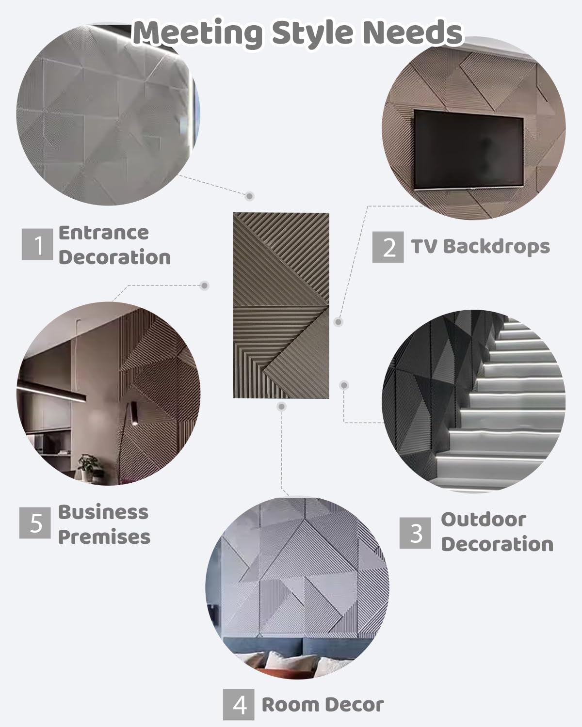 Pannelli da parete testurizzati 3D per decorazioni fai da te per la casa, il design astratto migliora cucina, bagno, sala giochi, soggiorno, sfondo TV, facile da installare