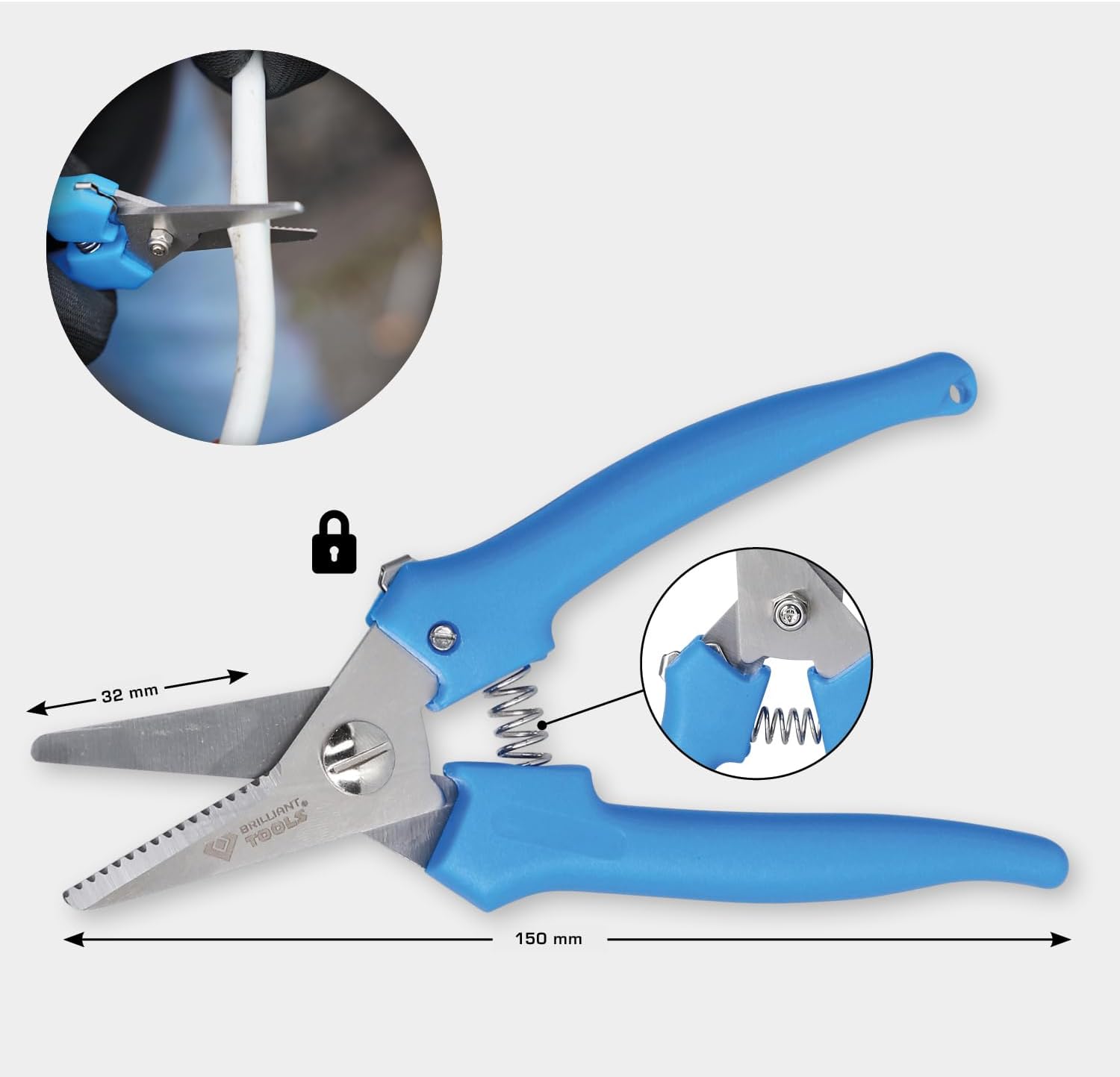 BRLLIANT TOOLS Werkstatt-Schere Brilliant BT100902 Universal Workshop Scissors [Powered by KS Tools]