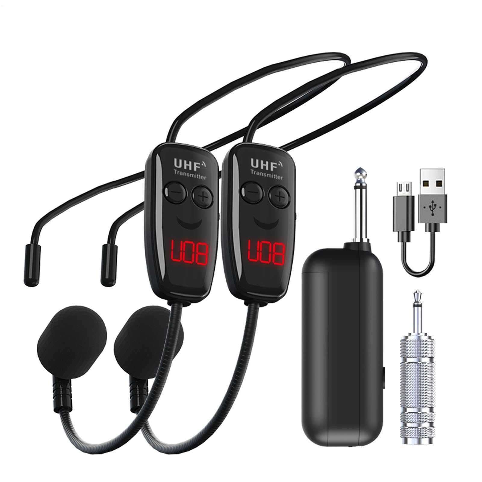 Microfono per auricolari fitness | Microfono wireless a mano e ad archetto - Microfono a mano Amplificatore vocale, Altoparlante palcoscenico in un'area aperta, che q