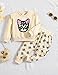 puseky Toddler Kids Girls Cute Cat Sweatshirt Tops & Pants Tracksuit Outfits Set
